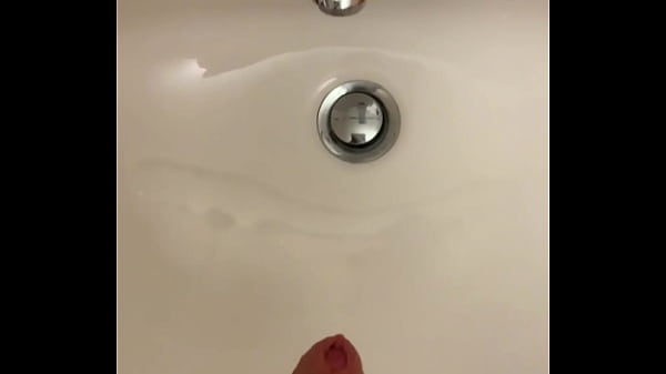 POV Young twink jerks off into the sink