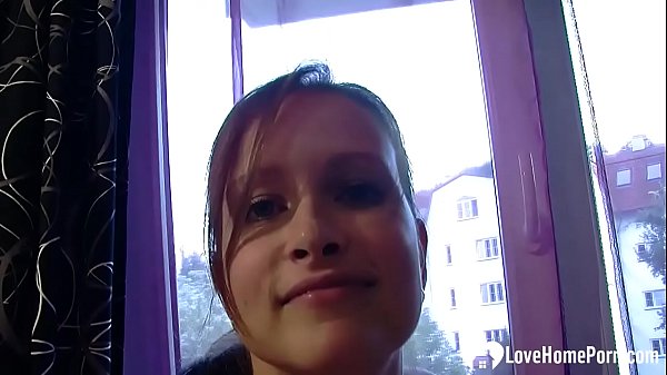 Hot chick shows her tits and masturbates passionately