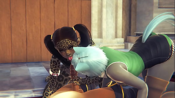 Furry Hentai - Tiger girl is fucked by futanari in chuch - Japanese Asian Manga Anime Film Game Porn