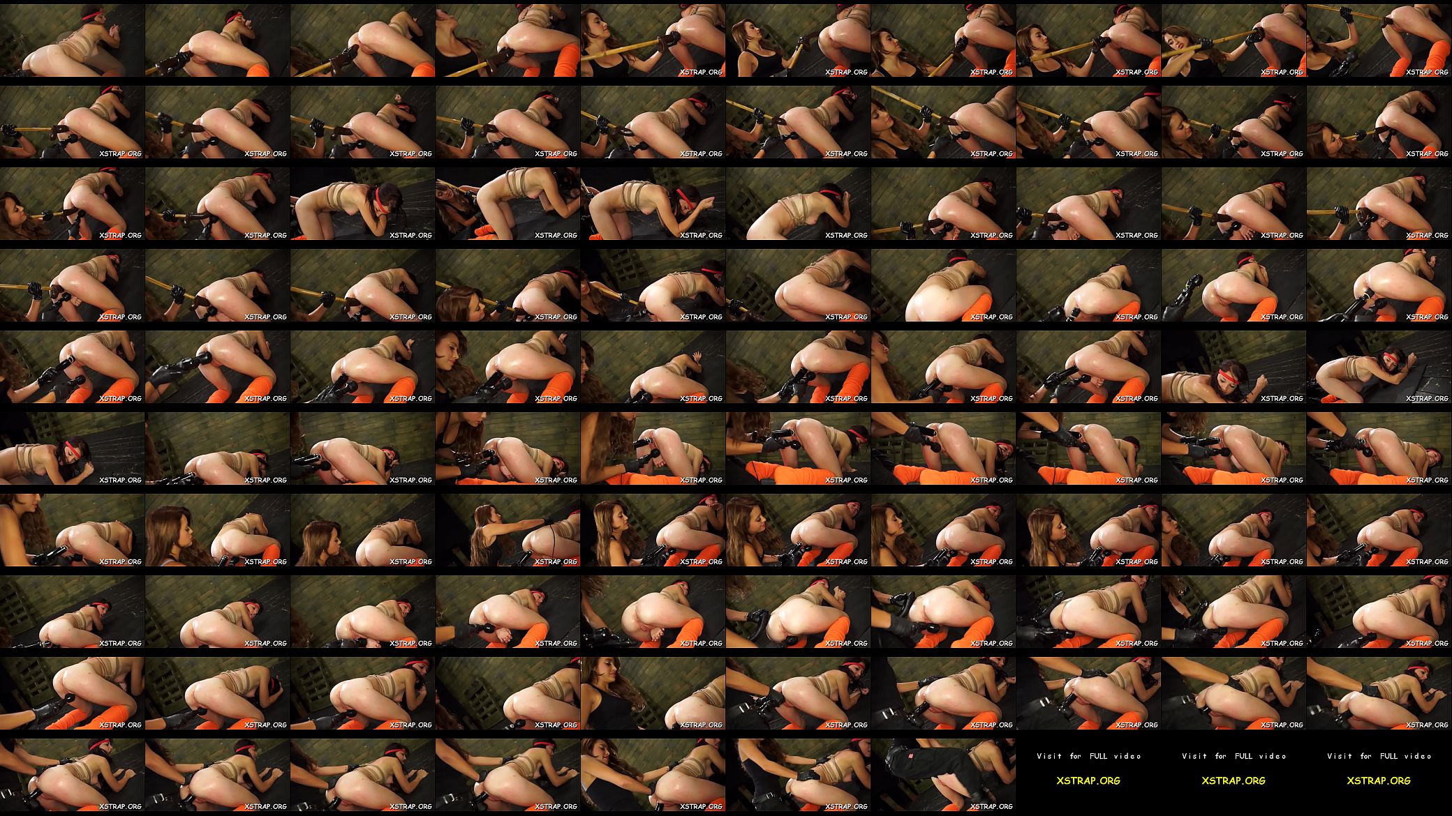 Bubble arse whore screwed with massive strapon in bondage delight 预览图