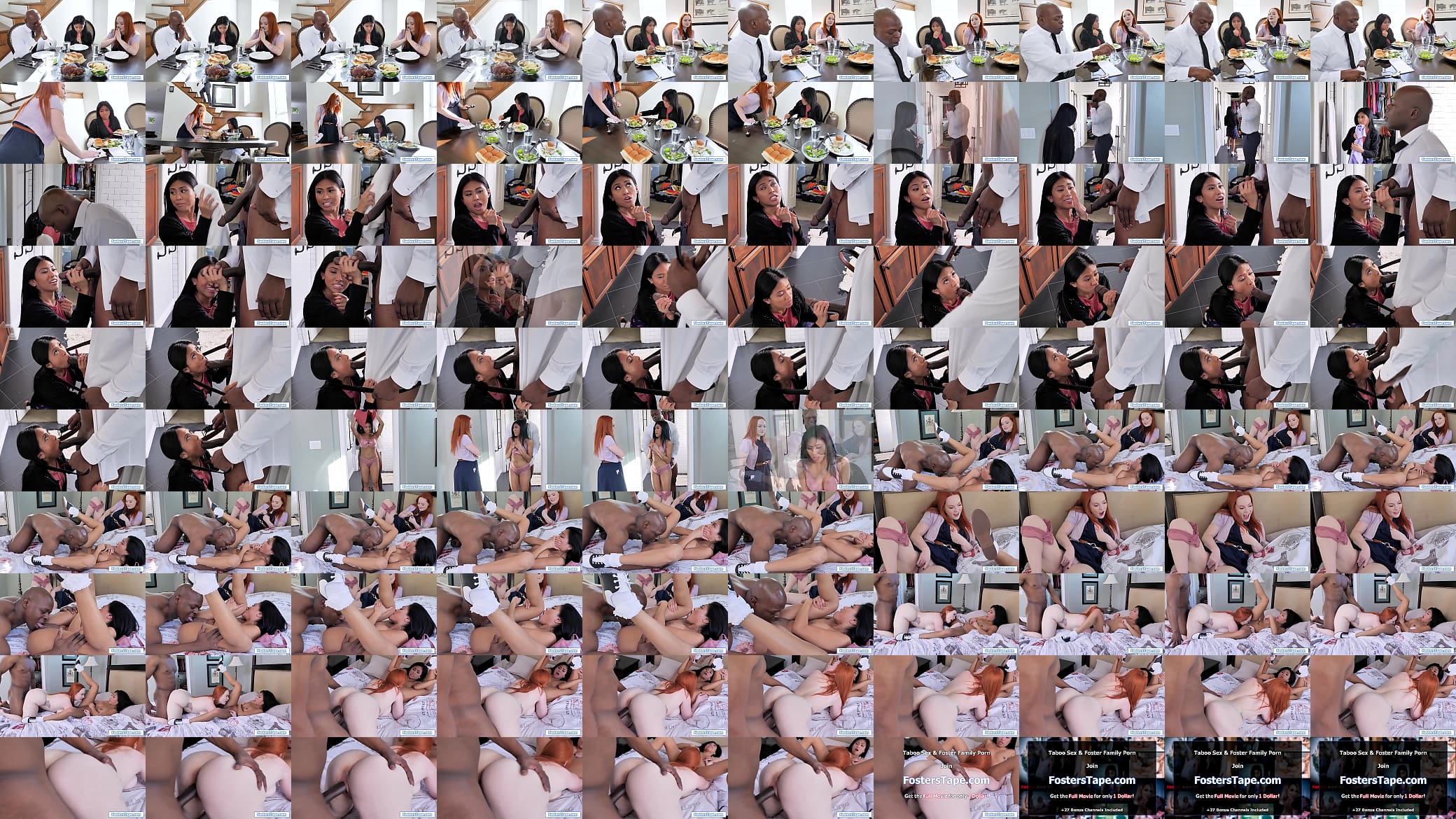 Asian stepdaughter in interracial 3some 预览图