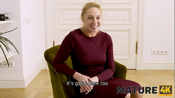 Download Video - MATURE4K&period; Admirable twosome of guy and his mature maid by the fireplace