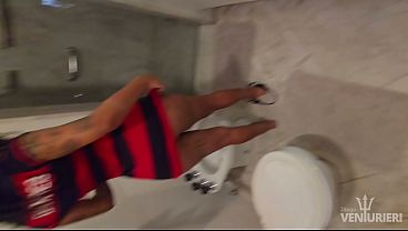A very hot Flamengo fan sitting on my dick in the bar bathroom!!