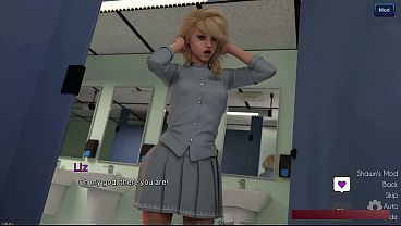 The Awakening 12 – Liz Gives Xavier a Handjob and Blowjob in the Academy Toilet
