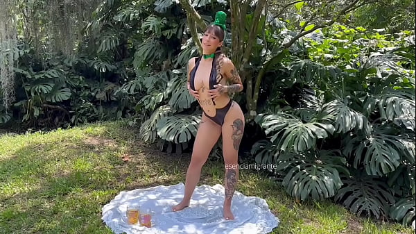 Celebrating St. Patrick's Day with you, a delicious a plug up my ass and the outside glowing green.