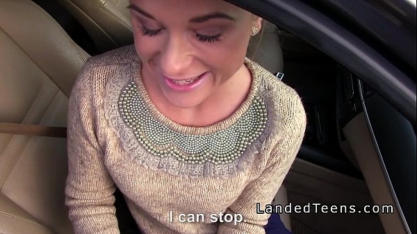 Stranded blonde teen wanks and bangs