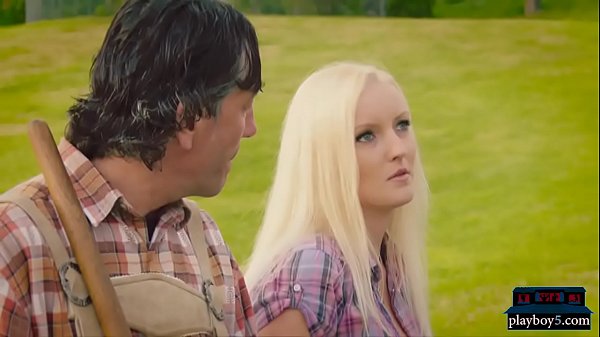 Blonde ex-wife outdoor forest fuck in this funny video