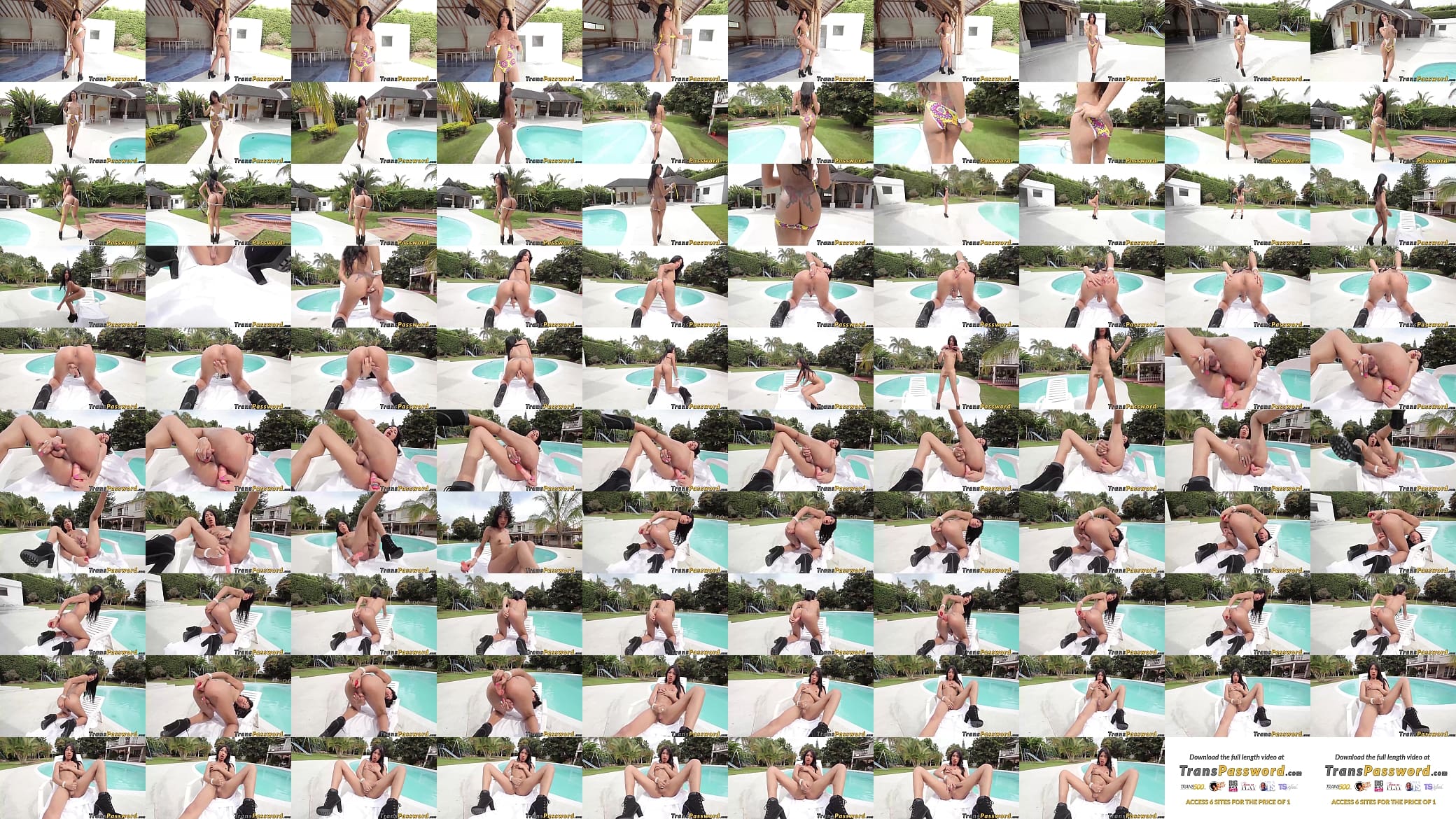 Adorable shemale Alexa Campbell enjoys outdoor solo play 预览图