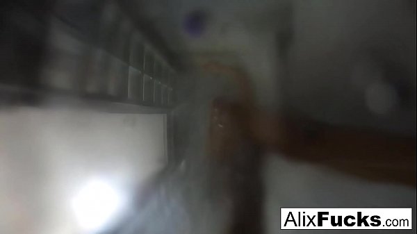 Alix Lynx takes a quick post-sex shower