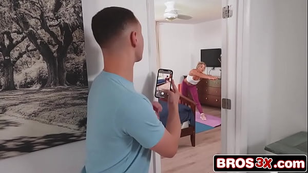 Fit Athletic MILF Catches Stepson Jerking Off and Rides Him Hard
