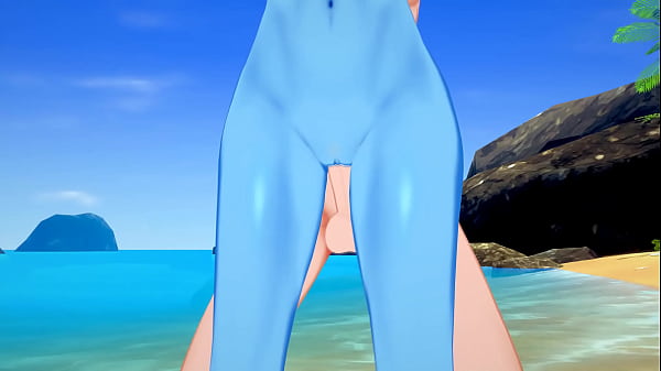 Undertale - Lucky guy creampies Undyne on the beach