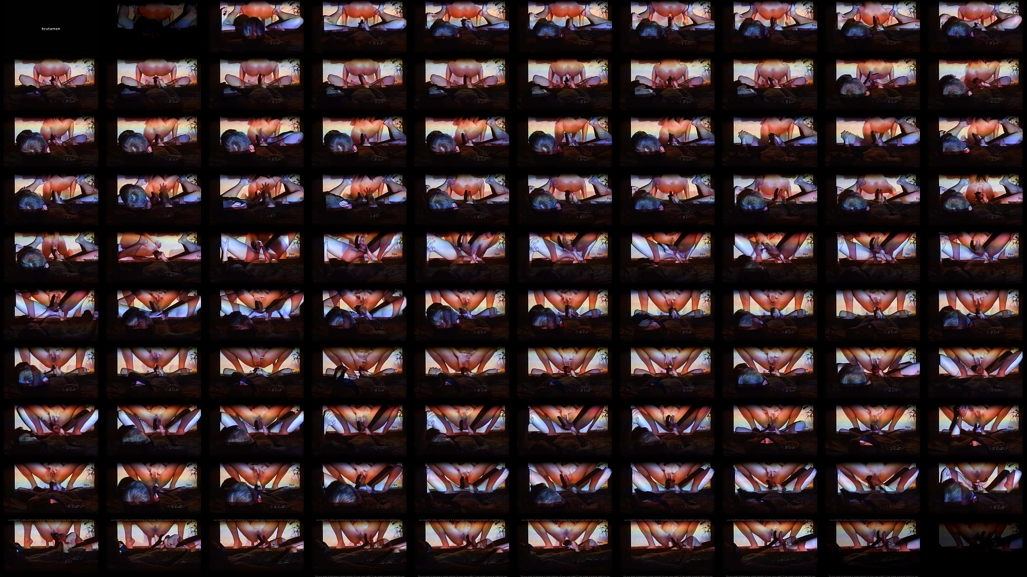 The guy masturbates to porn on the projector 预览图