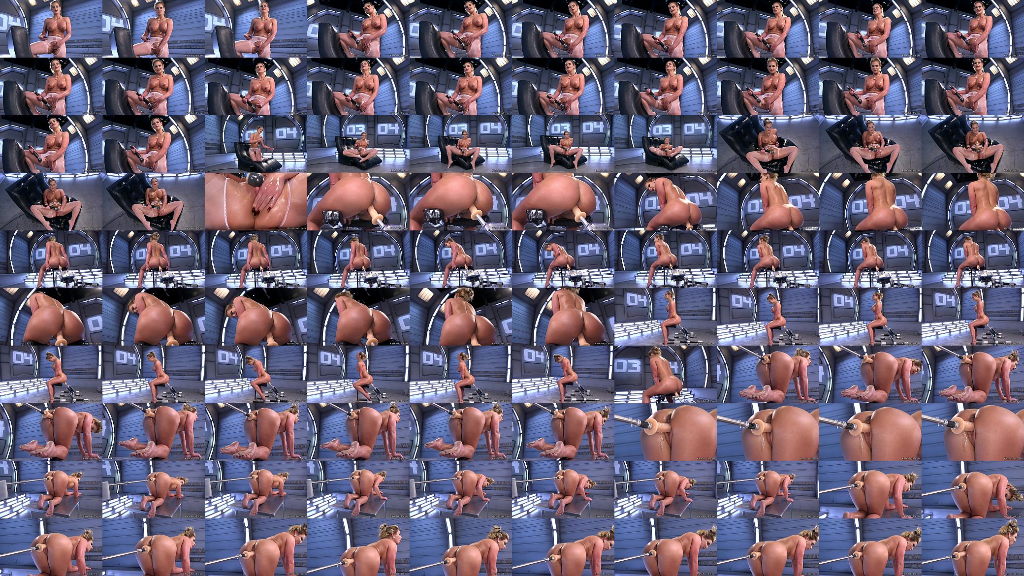 Huge tits oiled Milf fucking machine 预览图