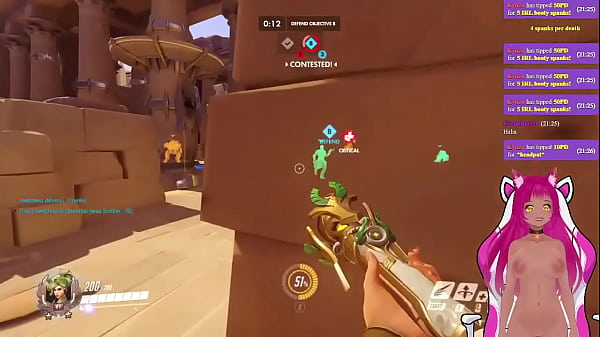 VTuber LewdNeko Plays Overwatch and Gets Spanked Part 1