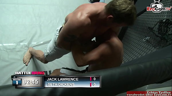 Skinny blonde teen with small tits fucks in a boxing ring