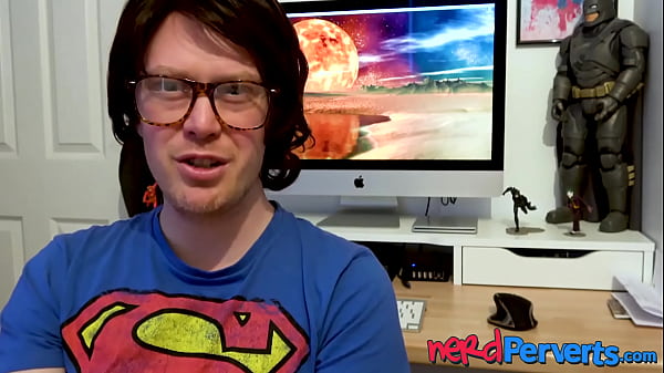 Two lucky nerds blown by an insatiable UK slut
