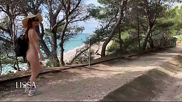 vlog 1 Lissa Brown goes to a nudist beach to film a custom video fucking outdoors 12 min