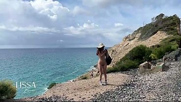 vlog 1 Lissa Brown goes to a nudist beach to film a custom video fucking outdoors