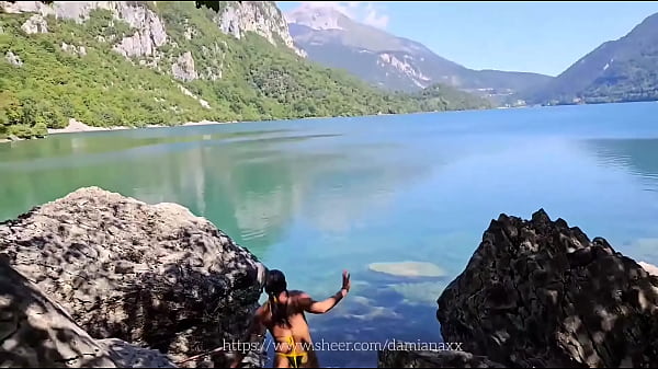 Taking a bath 100% NAKED and having sex in a lake in Italy Damiana, naughty Brazilian in Europe Ep. 9
