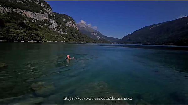 Taking a bath 100% NAKED and having sex in a lake in Italy Damiana, naughty Brazilian in Europe Ep. 9