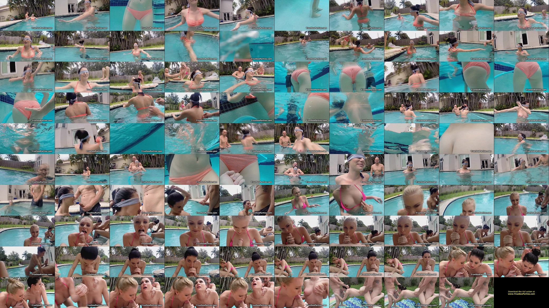 Foursome bikini fuck party in pool 预览图
