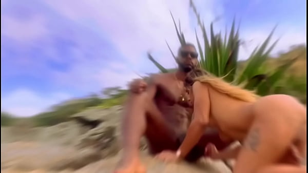 I fucked my wife on the deserted beach, sticking a dick in her ass and looking at the sea
