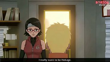 Naruto Let His Clone Fuck Sakura's daughter Sarada, Hard fuck and creampie (Part 2) (Uncensored Hentai)