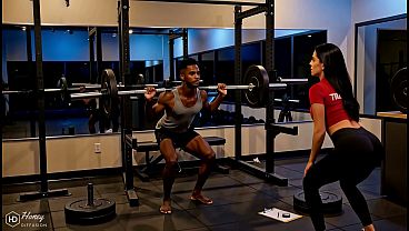 Latina Trainer Can't Resist Her Favorite Client (AI generated)