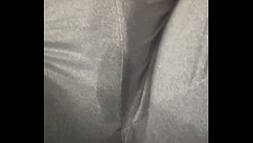  Wet Pussy In Grey Leggings