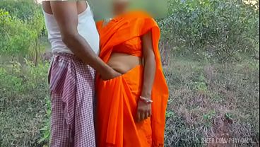 Indian Desi bihari village wife hard touch big boobs, by her lover, in running bike, in outdoor jungle