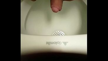 I spy on myself while I pee in a public urinal 21 sec