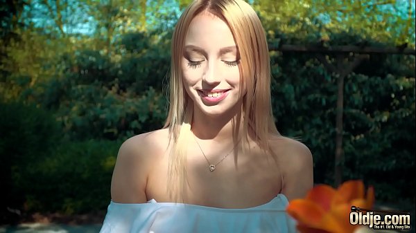 Young blonde moaning fucking an old man she swallows his cumshot