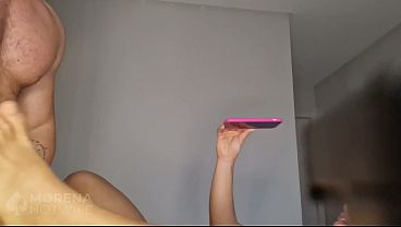 Brazilian woman cheats on her husband with the delivery man - Video call, amazing blowjob, and riding until orgasm.