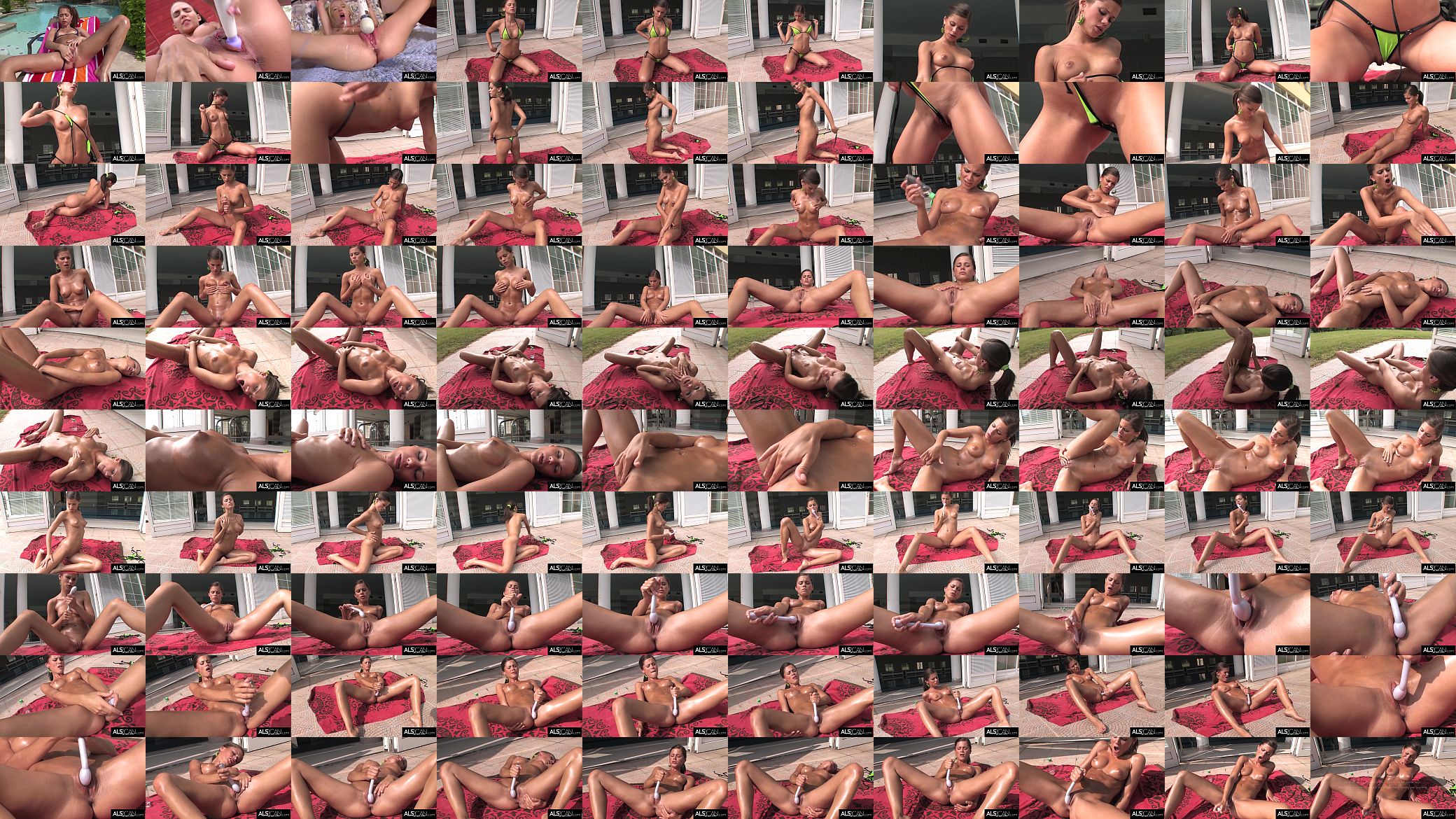 Perfect Brunette Beauty Strips From Micro Bikini and Cums 预览图