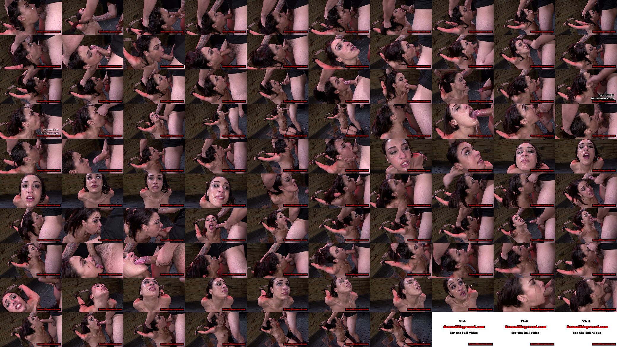 Kinky bondage fetish babe sloppy gagging 预览图