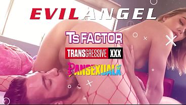 TS FACTOR - Big Dick Trans Beauties Trade Anal Fuck In Fishnets