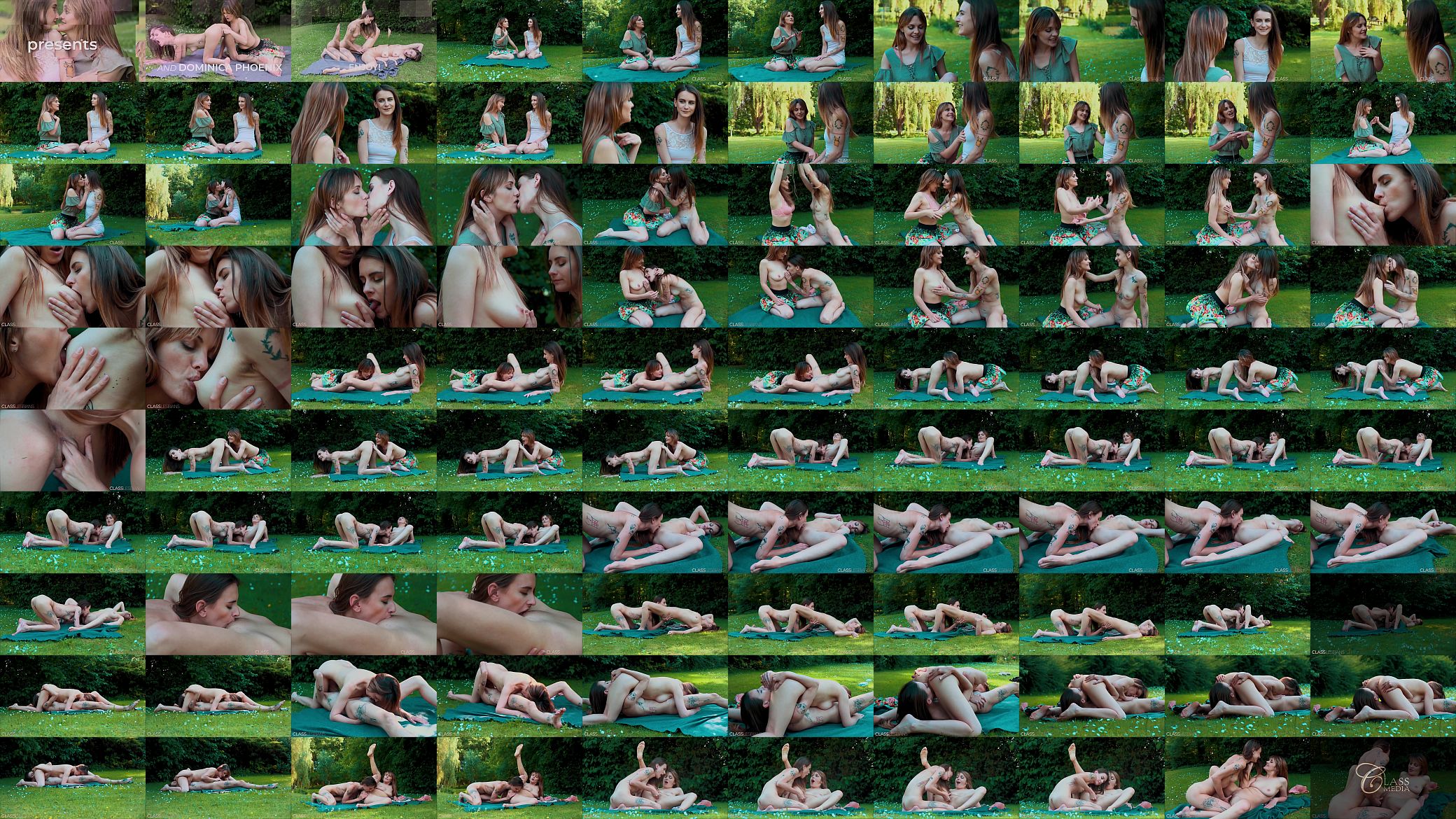 Skinny euro horny young lesbians fuck while on picnic 预览图