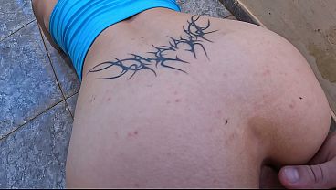 POV Balcony Anal: Huge Gape, Loud Farts & Dripping Cum Fart Creampie