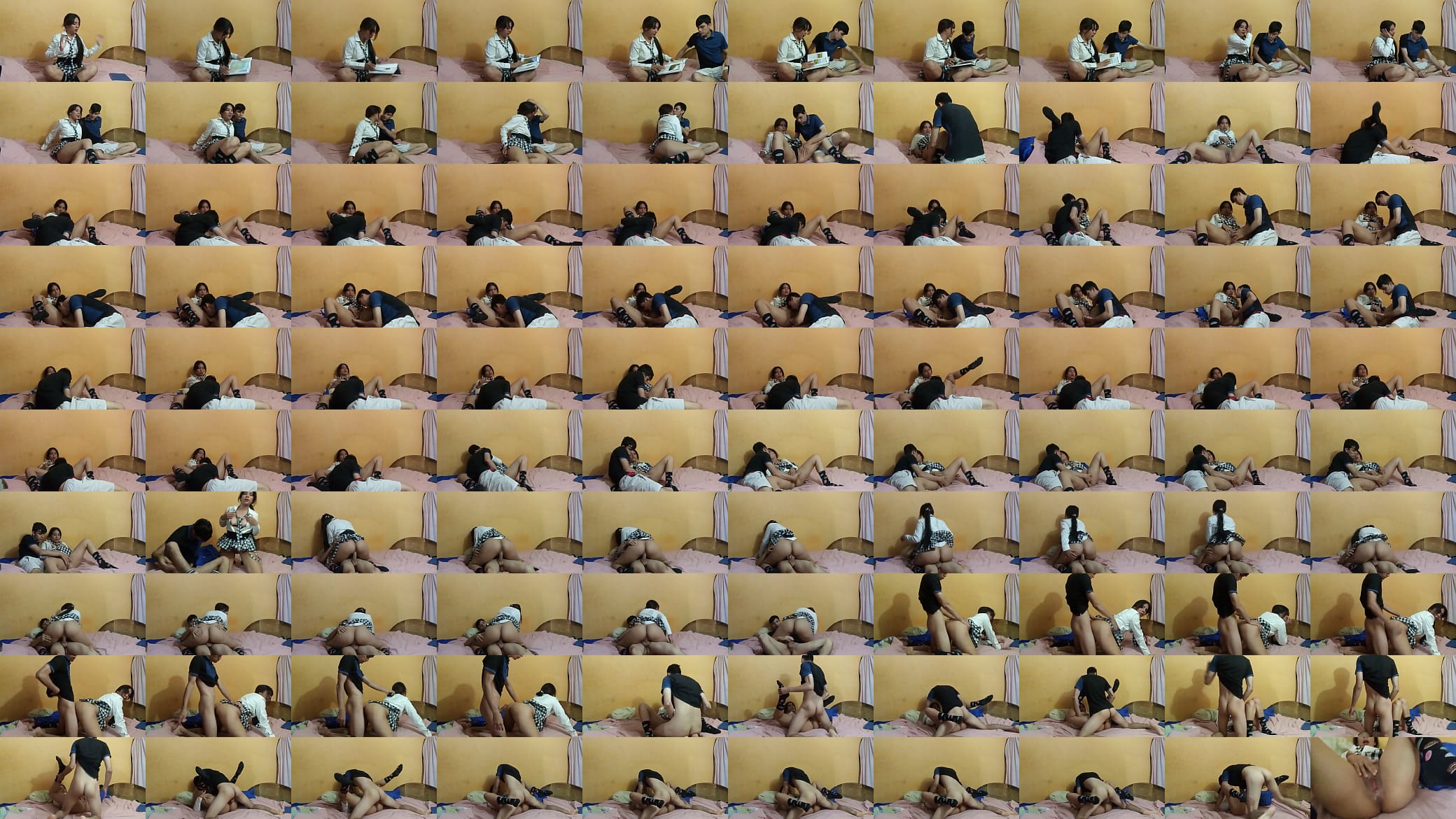 COLEGIALA CALIENTE LLAMA A SU COMPA&Ntilde;ERO DE CLASE PARA TENER SEXO CON EL MIENTRAS NO HAY NADIE, ELLA TIENE SU VAGINA CALIENTE Y TIENE GANAS DE SENTIR UNA GRAN VERGA DENTRO DE SU VAGINA PORNO 预览图