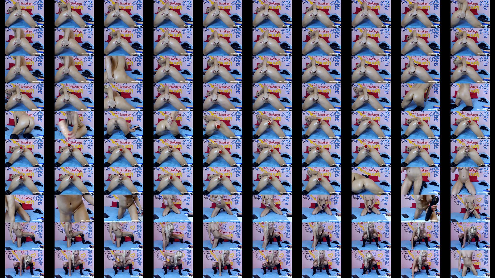 Blonde Stretches Her Asshole With Long And Huge Dildos On Webcamchat 预览图