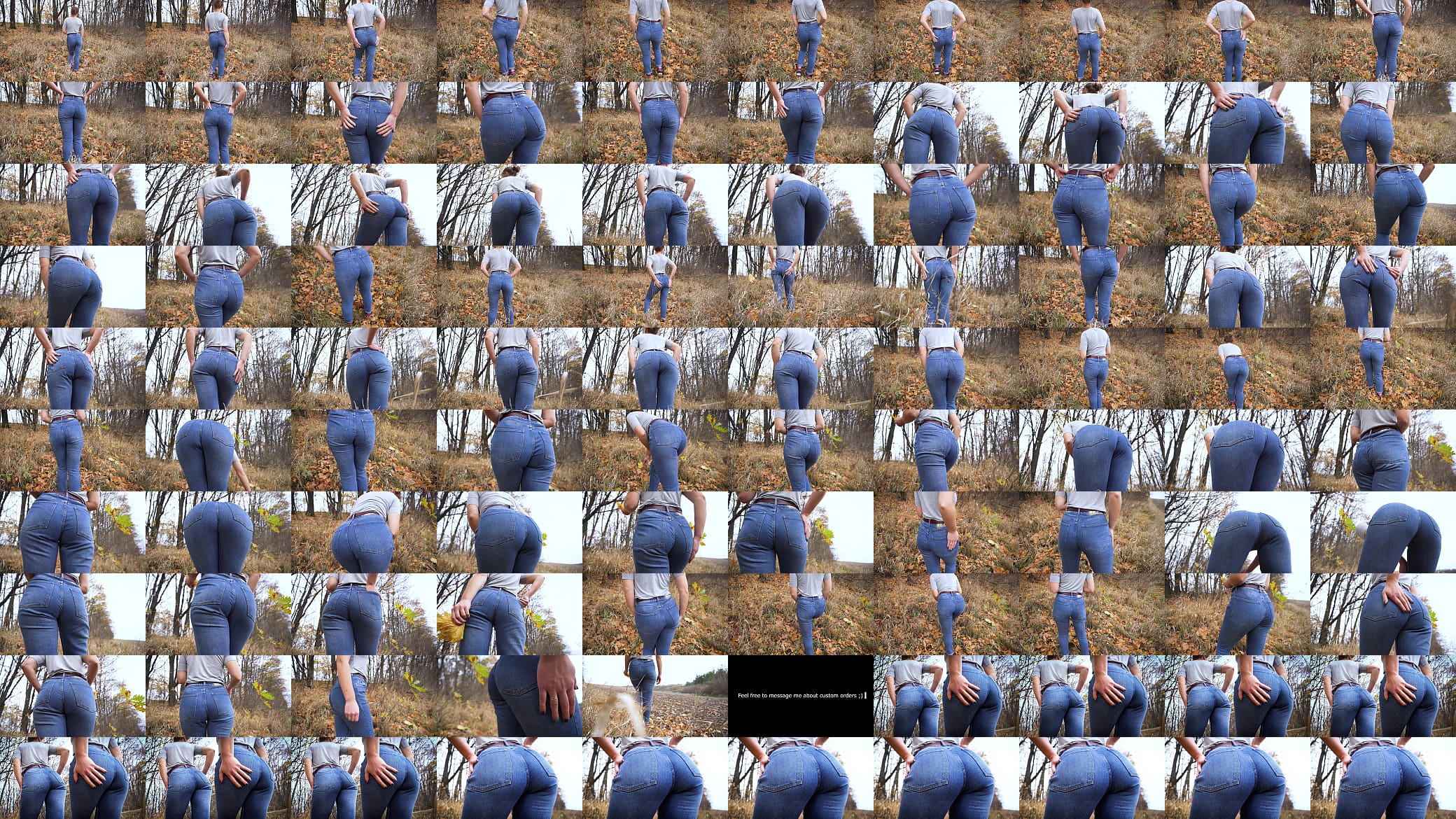 Milf In Blue Jeans Teases Her Amazing Ass Outdoors 预览图