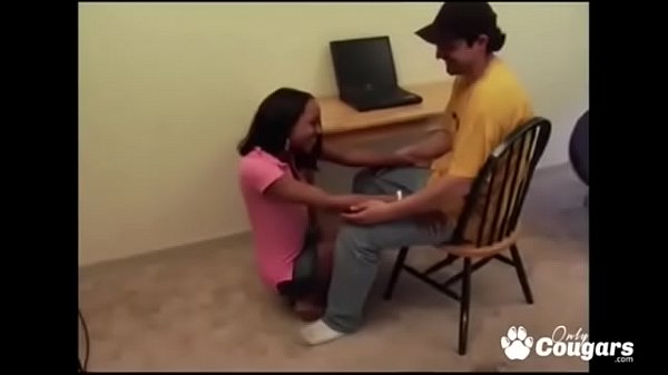 Petite Black Chick Wacks Off A Little White Dick
