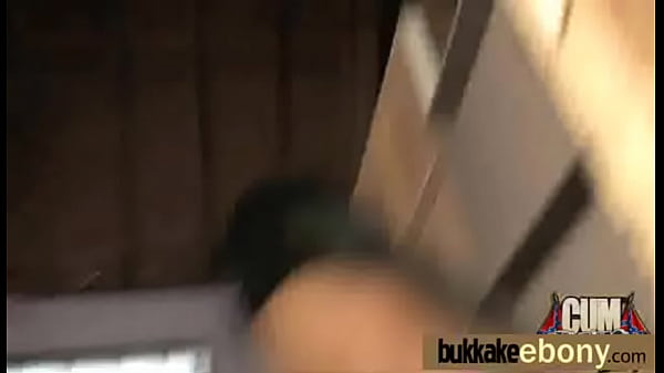 Ebony gets group cumshots 27