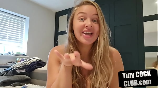 Dirtytalking babe humiliates small cock guys on femdom way