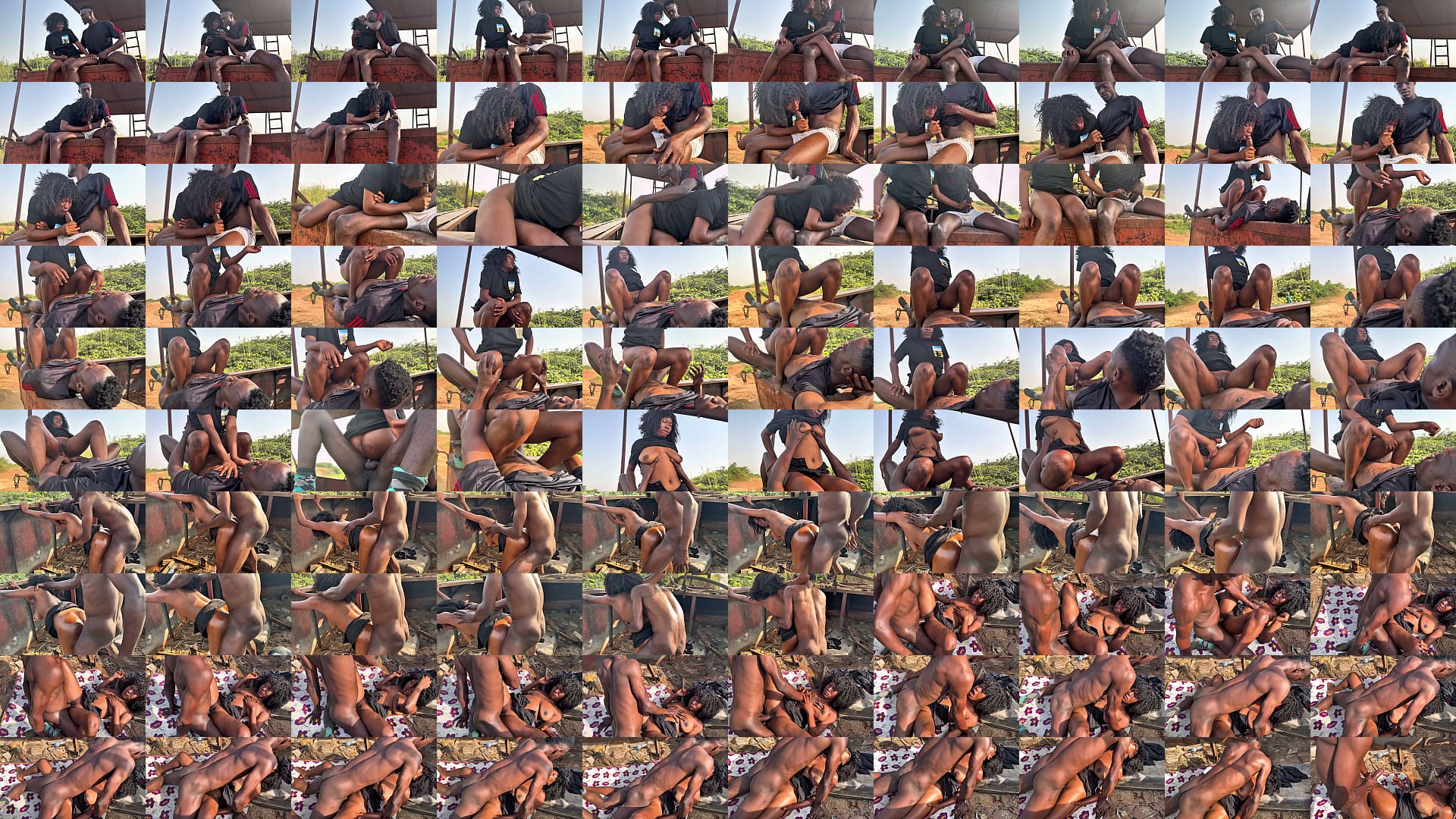 Thick Ebony Honey Beach Doggystyle 预览图