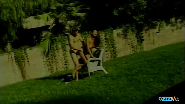 These two fucked on the chair in the middle of the yard and its brilliant