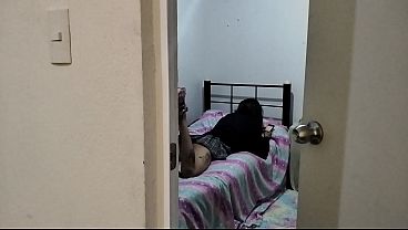 When my stepsister gets home from school she likes to watch porn
