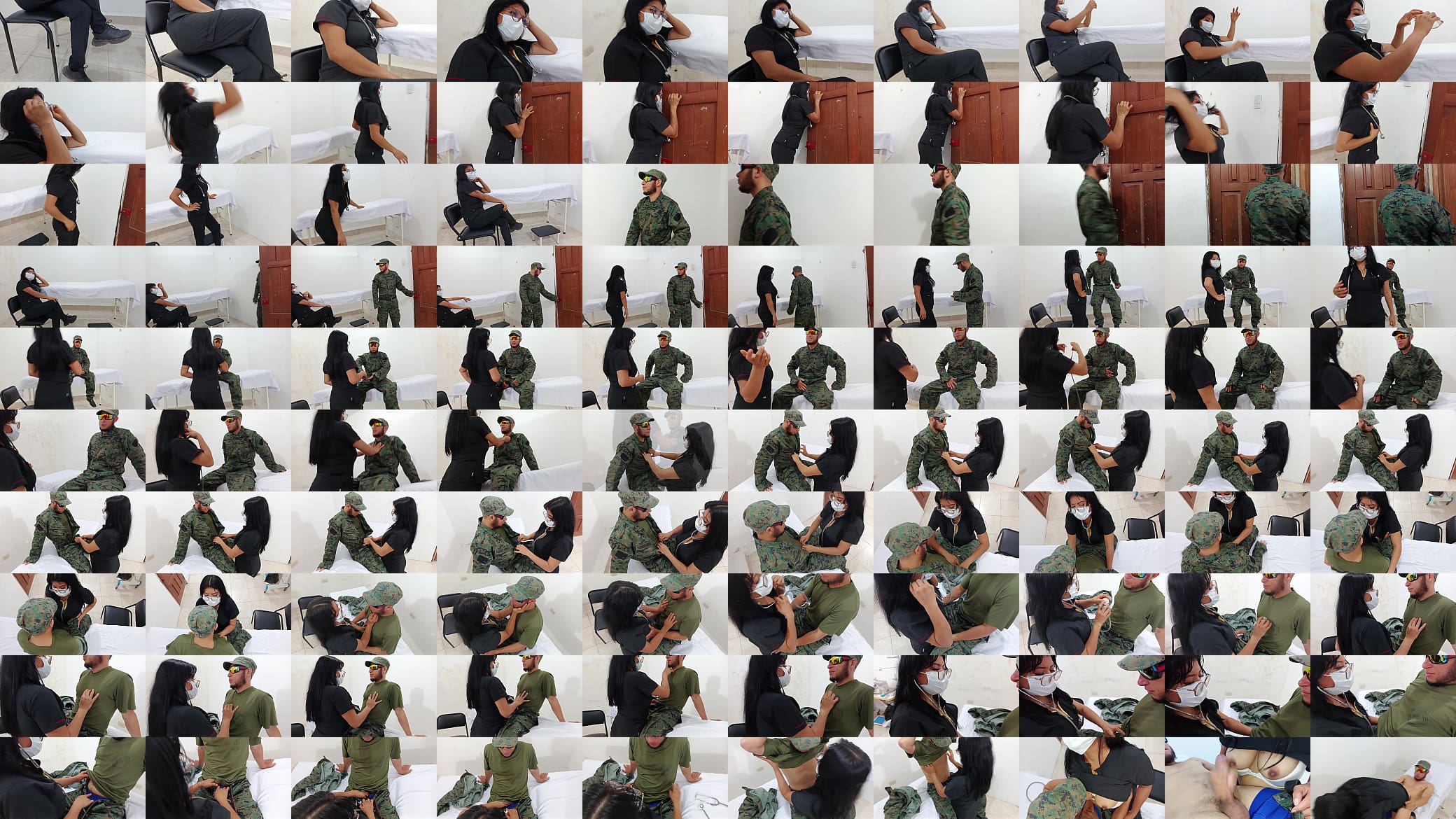 acciones pervertidas de una doctora latina en un hospital militar! ella folla de manera descarada en plena consulta medica. ella es una puta medica. 预览图