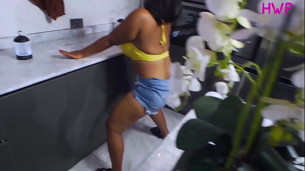 Hot big boobs student is still horny in the kitchen after fucking her stepbrother in the bedroom  before going to prepare him a nice meal