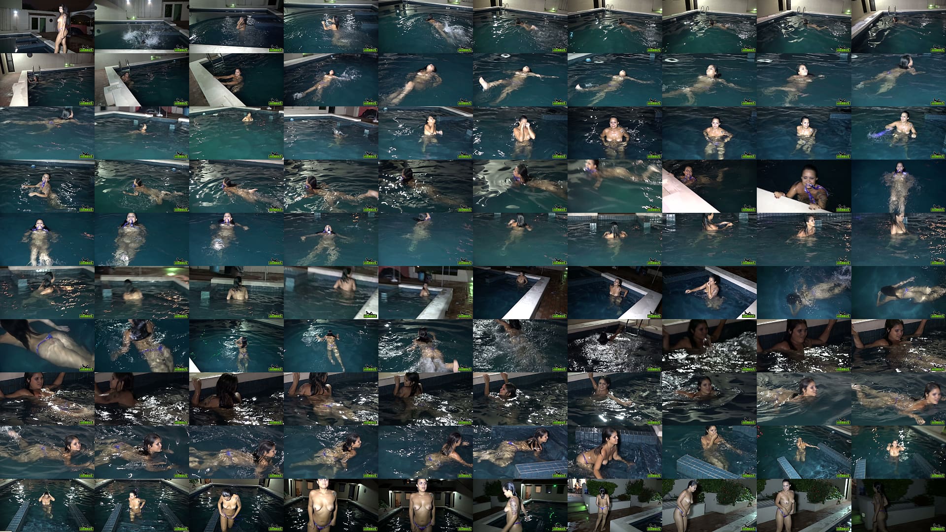Jeniffer Matrix nadando pelada na piscina 预览图